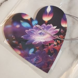 Flower Burst Heart Shaped Car Air Freshener